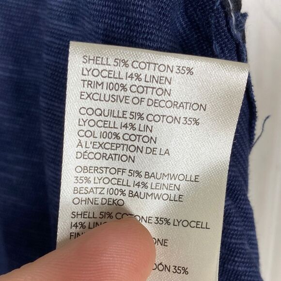 Free People | Blue Embroidered V Neck Sleeveless Top Size Small - Picture 8 of 8